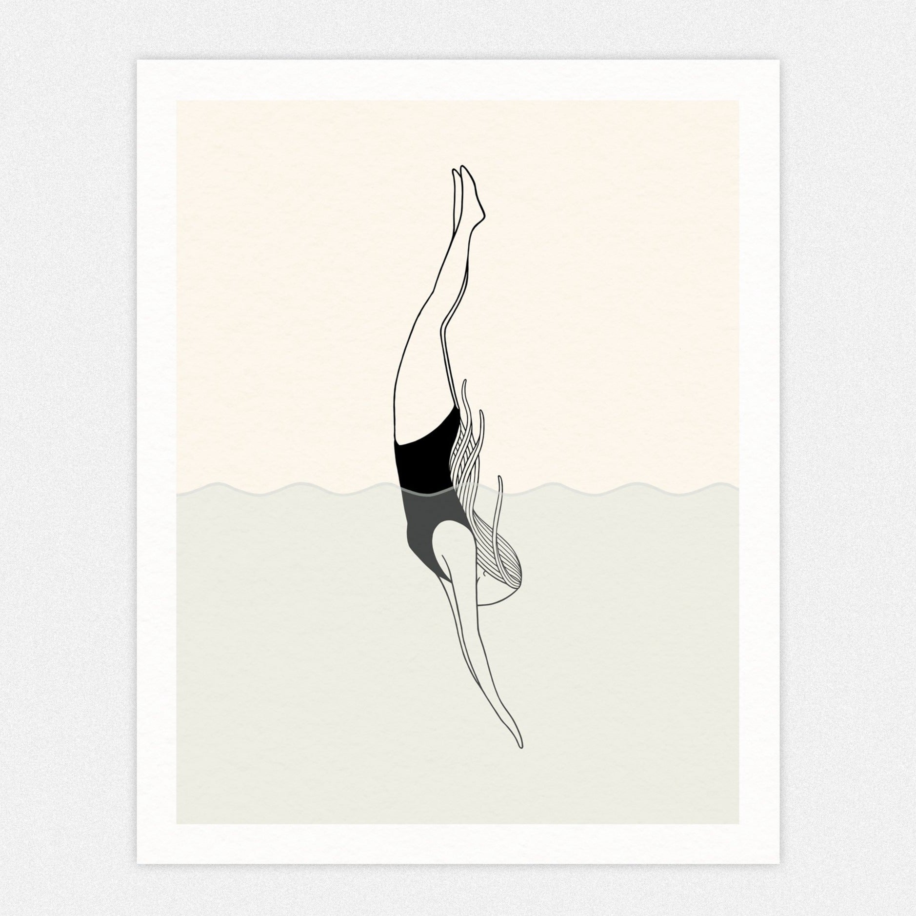 Diving Girl Art, "That's Where the Beauty Is..."