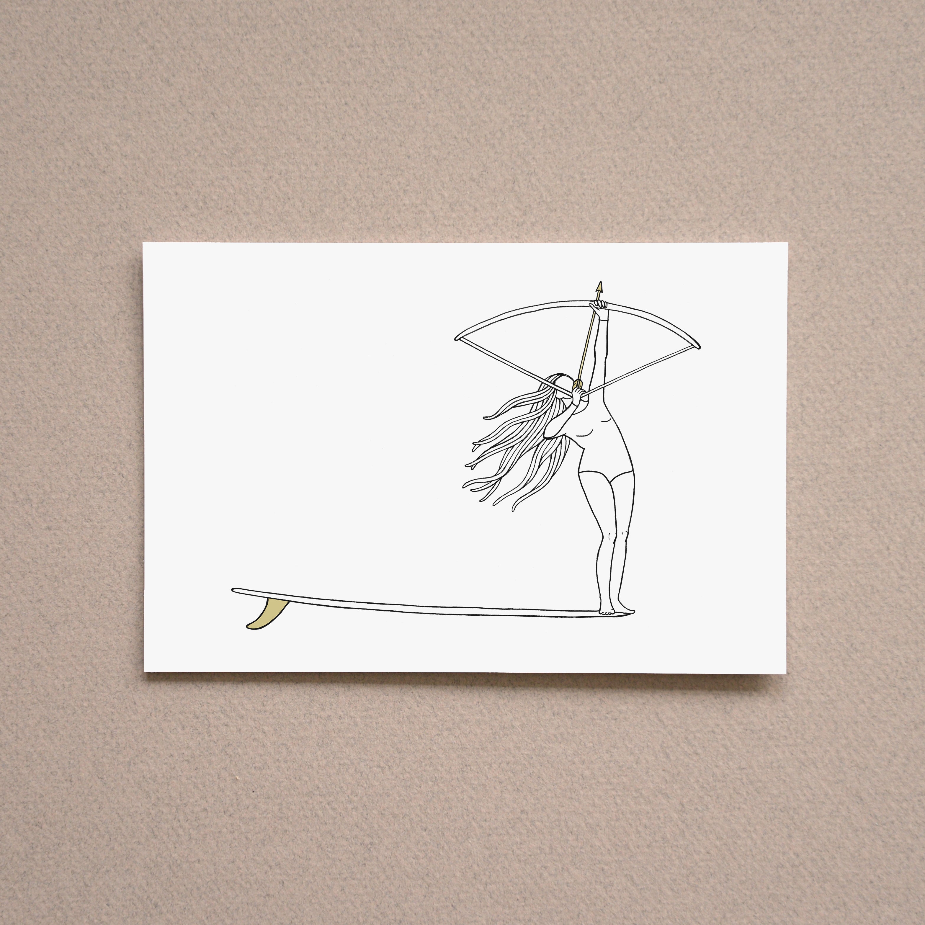 Surf Art Postcard, "Diana"