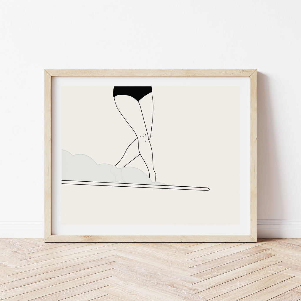 Surf Art Print, "One, Two Step"