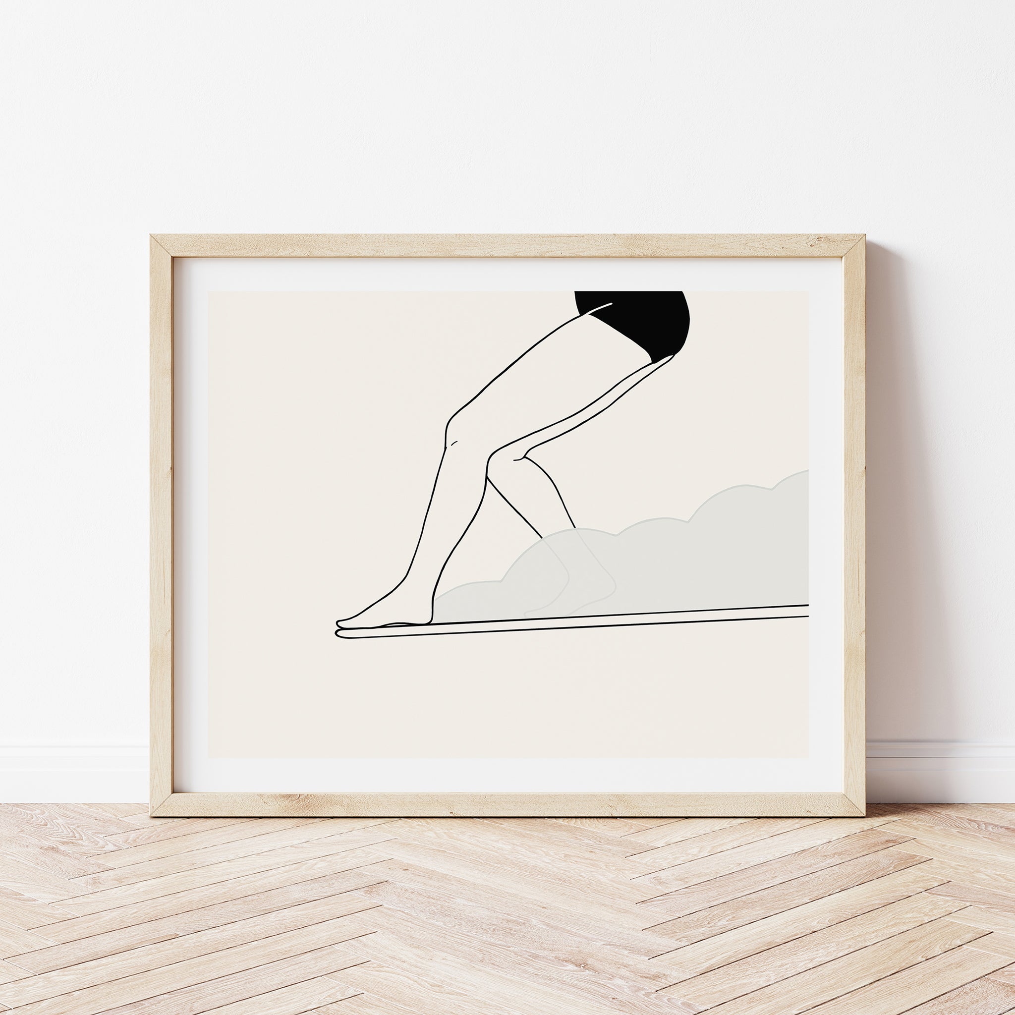 Surf Art Print, "Hang Five"