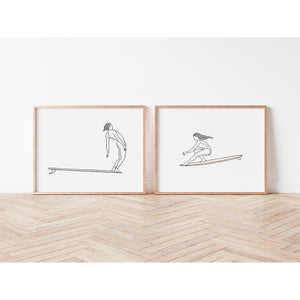 His + Hers | A Pair of Surf Art Prints