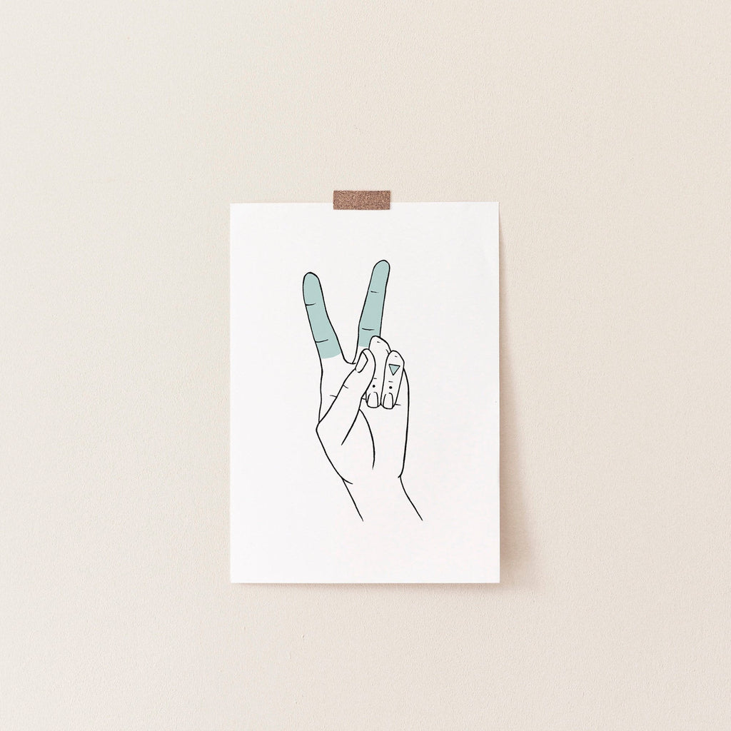 Hand Art Print, "Peace"