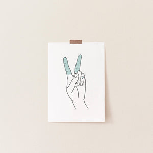 Hand Art Print, "Peace"
