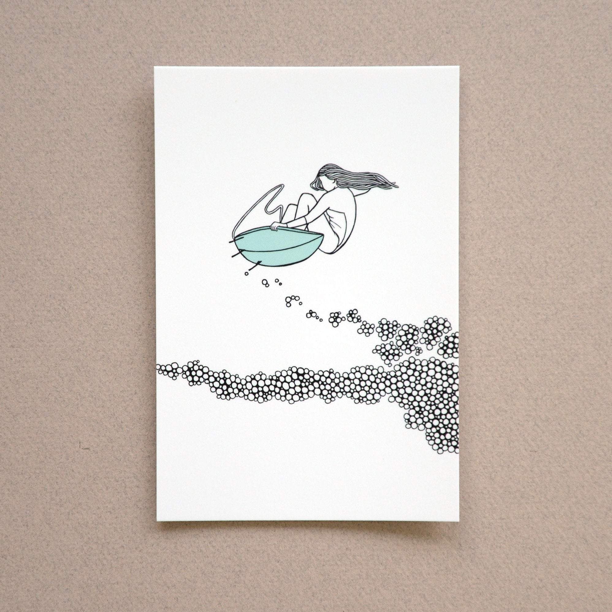 Surf Art Postcard, "Big Air"