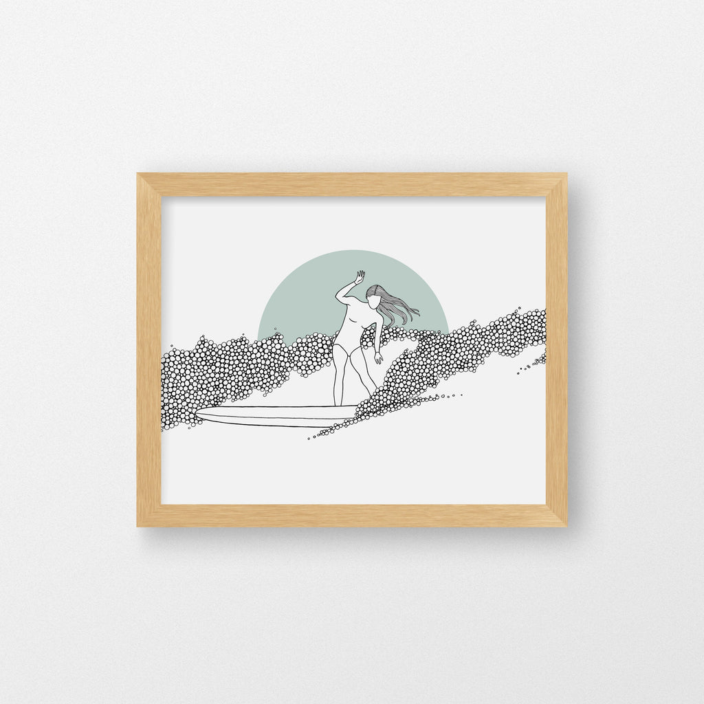 Surf Art Print, "Anais"